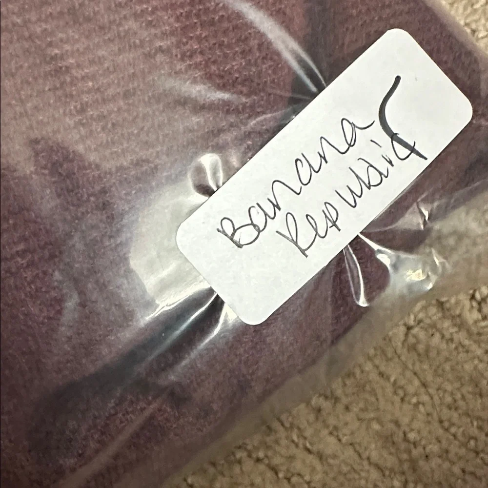 BANANA REPUBLIC L Burgundy men cotton long sleeve thermal pullover minimalist